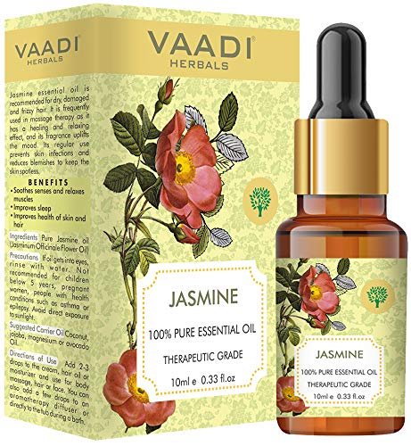 VAADI HERBALS Jasmine Essential Oil - Nourishes Dry & Damaged Hair, Improves Sleep, Uplifts Mood, Reduces Acne & Blemishes - 100% Pure Therapeutic Grade, 10 ml – view 2