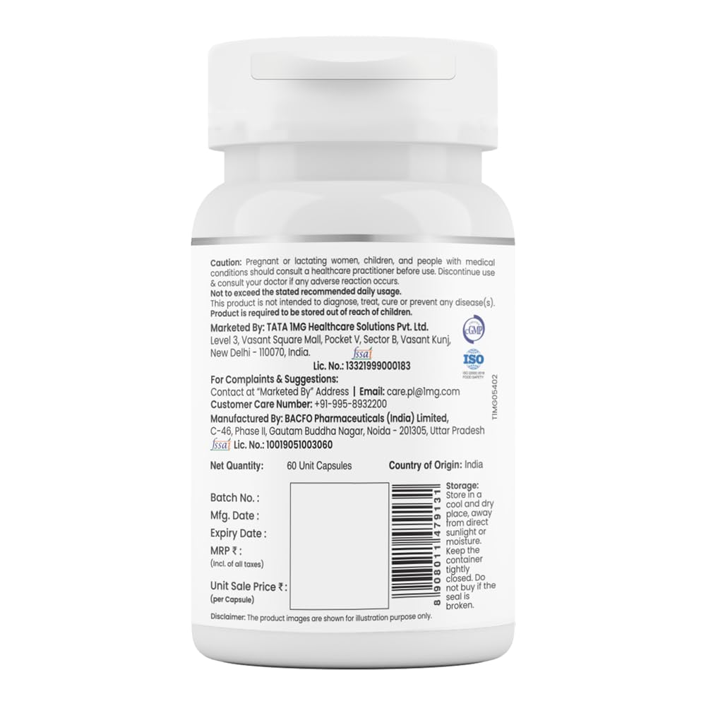 Tata 1mg Milk Thistle Veg Capsule for Liver Detox, 70% Silymarin with Dandelion & Ginger, For Liver Health,For Men & Women, Pack of 60 capsules – view 3
