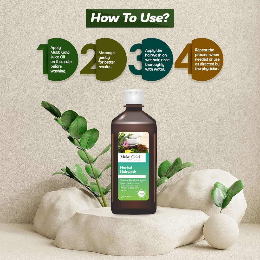 Mukti Gold Herbal Hairwash - 400mL – view 5