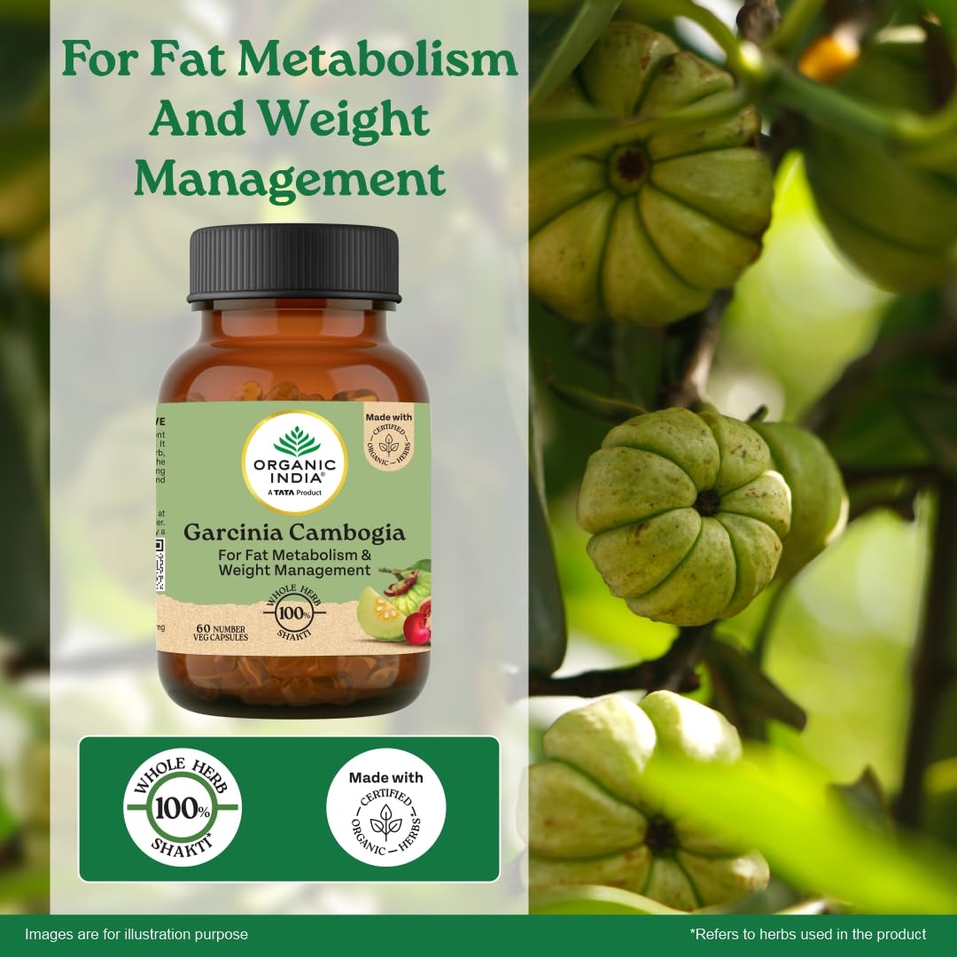 A TATA Product - Organic India Garcinia Cambogia - 60 Veg Capsules, GMP & NPOP Certified Organic – view 3