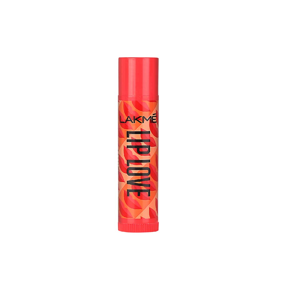Lakme apricot lip balm stick with sheer tint and SPF 15