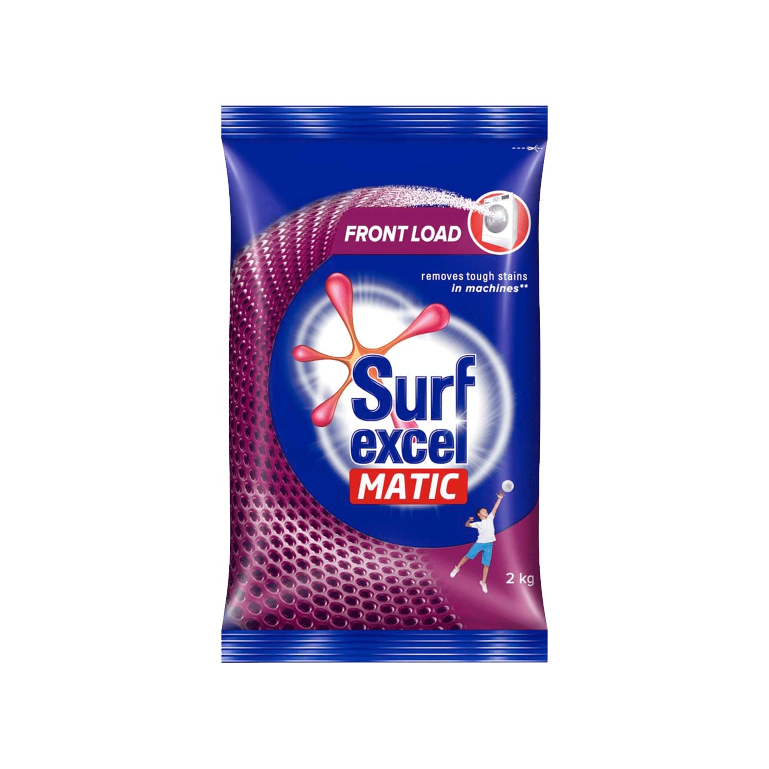 Front load washing machine detergent powder pack from Surf Excel