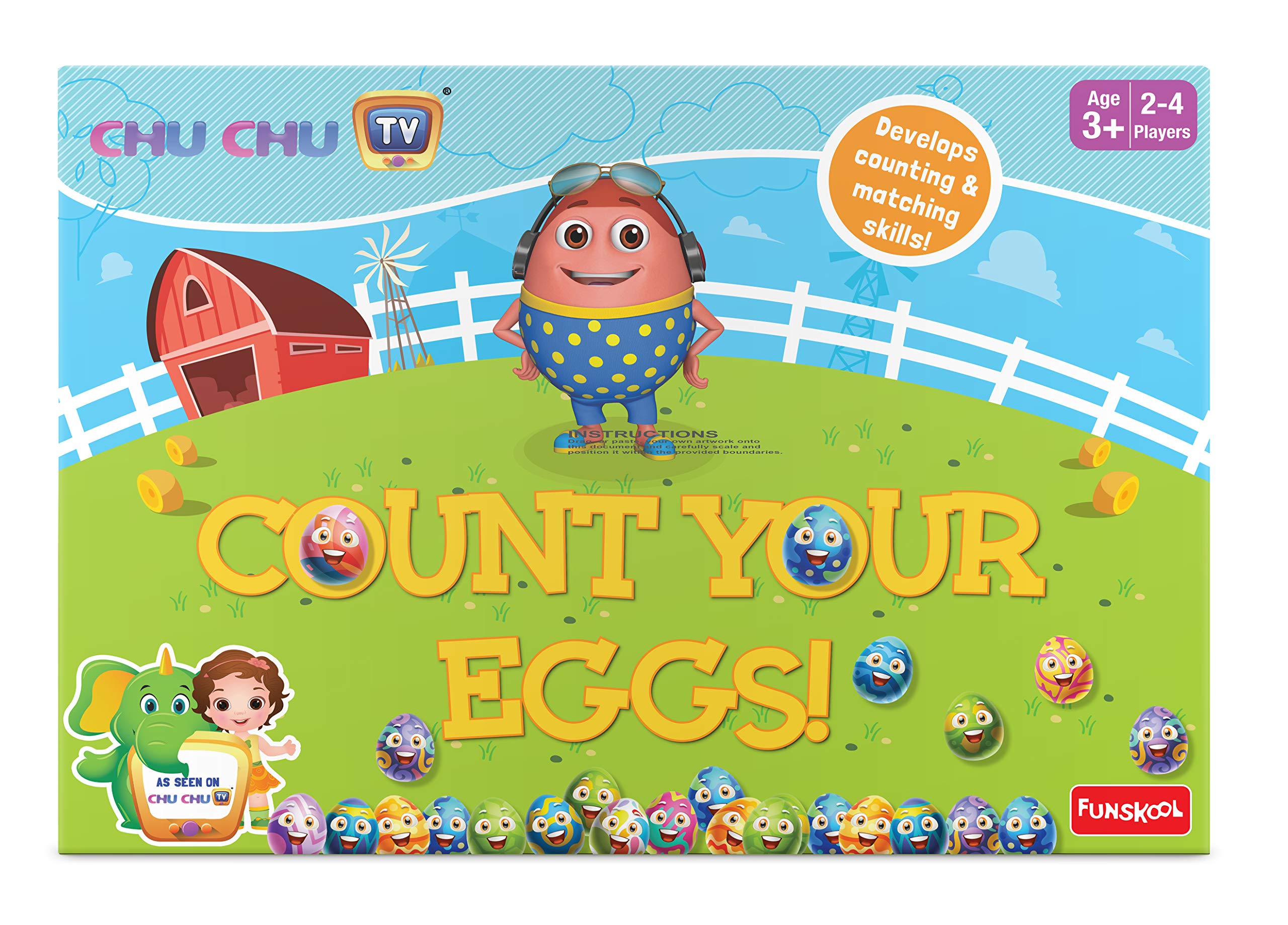 CHU CHU TV Funskool Count Your Eggs|Multicolor, 3+ Years