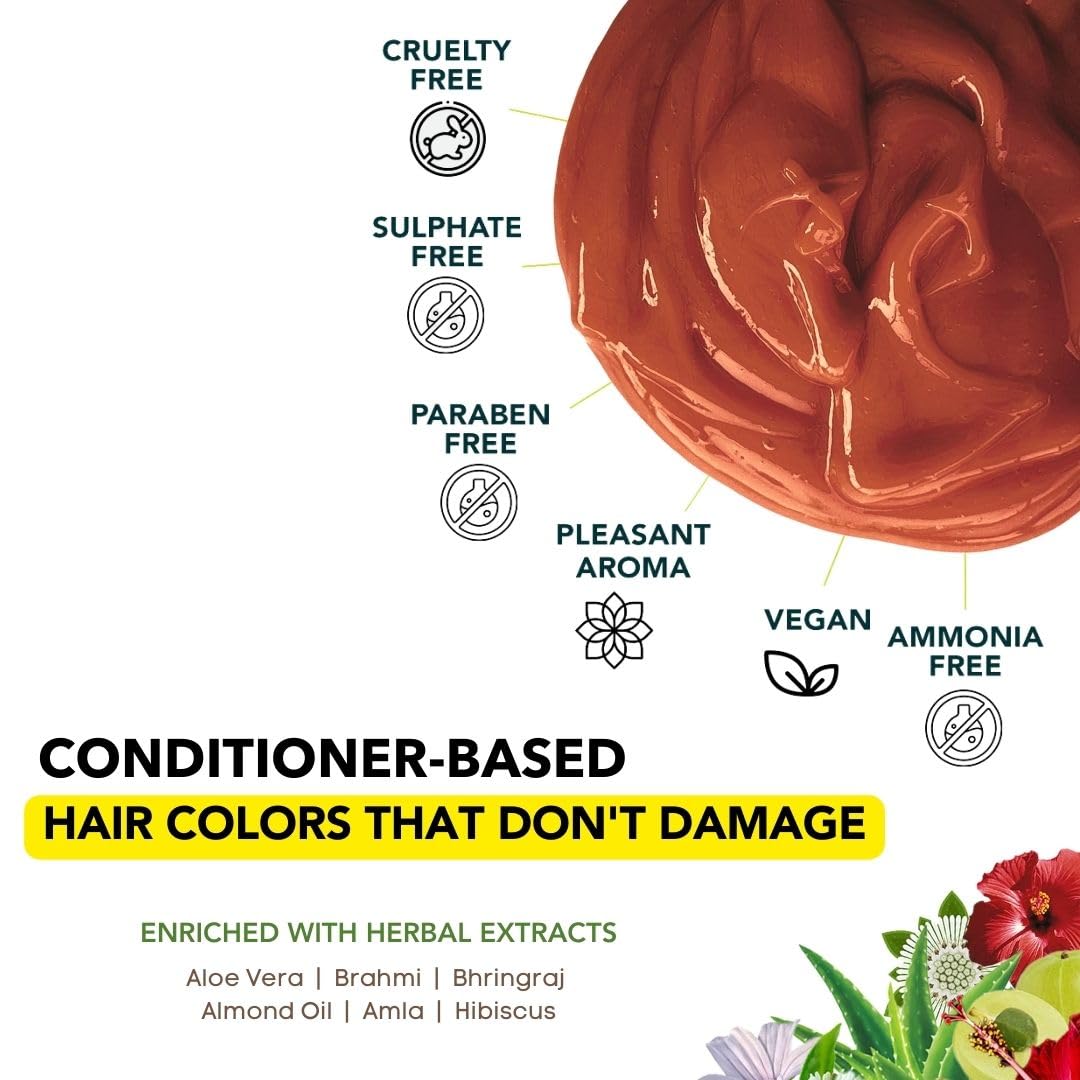 Paradyes Semi-permanent Ginger Copper DIY Conditioner Based Hair Colour 120 gm and Lighten Up! Bleach Pack 30 Vol. for all Hair Types – view 6