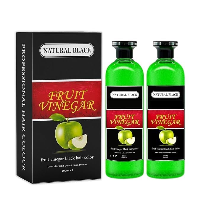 Black and natural black hair color gel bottle set
