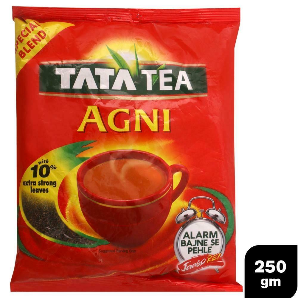 Front pack of Tata Agni Assam loose leaf tea 250 g