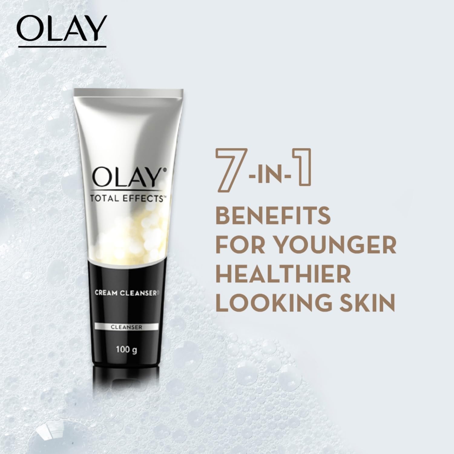 Olay Total Effects Cleanser,With Salicylic Acid & Exfoliating Silica Beads,Throughly Cleanse & Exfoliate Skin For Glowing,Younger Looking Skin,Suitable For Normal,Dry,Oily & Combination Skin,100 Gm – view 4