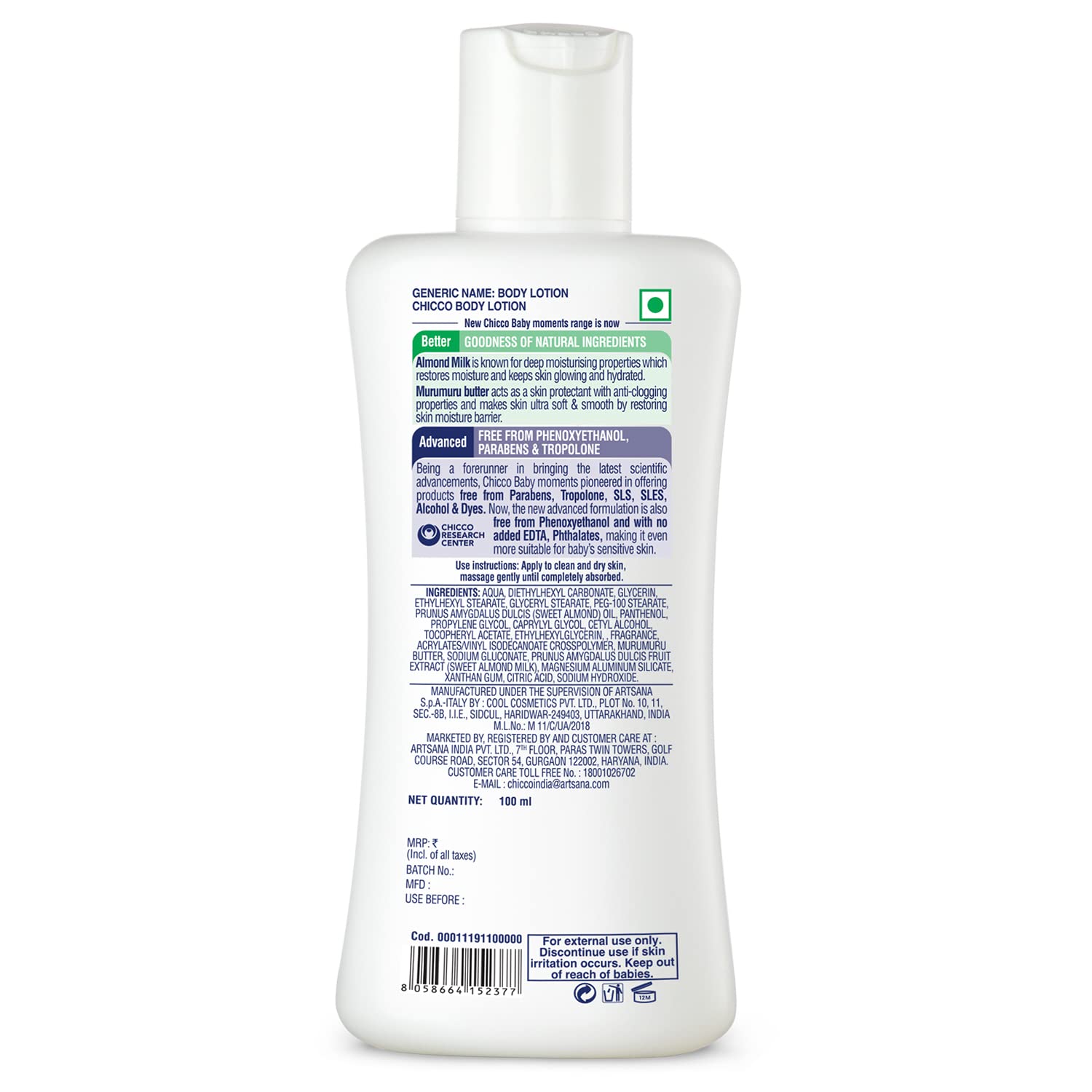 Chicco Baby Moments Body Lotion for Babies, 100ml – view 9