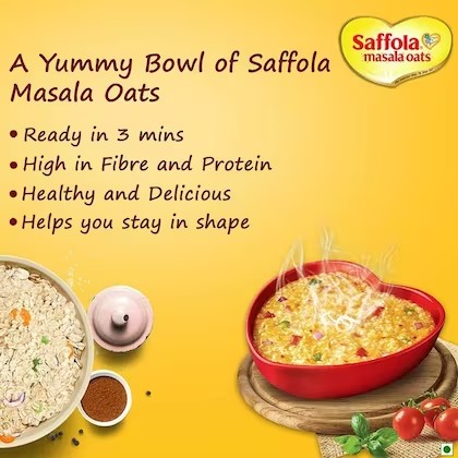 Saffola Veggie Twist Instant Masala Oats 38 g – view 5