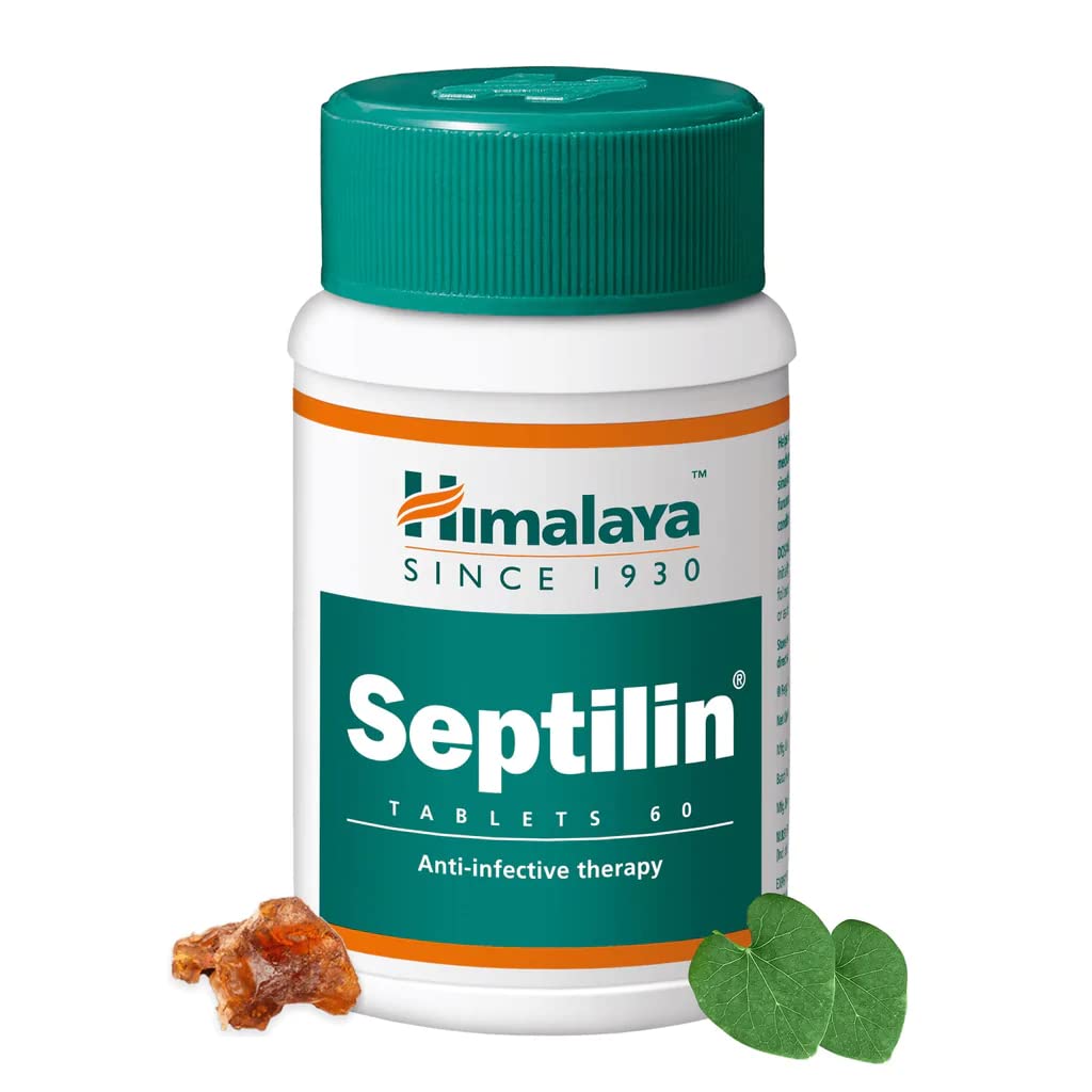 Bottle of Himalaya Septilin Tablets 60s hero pack shot