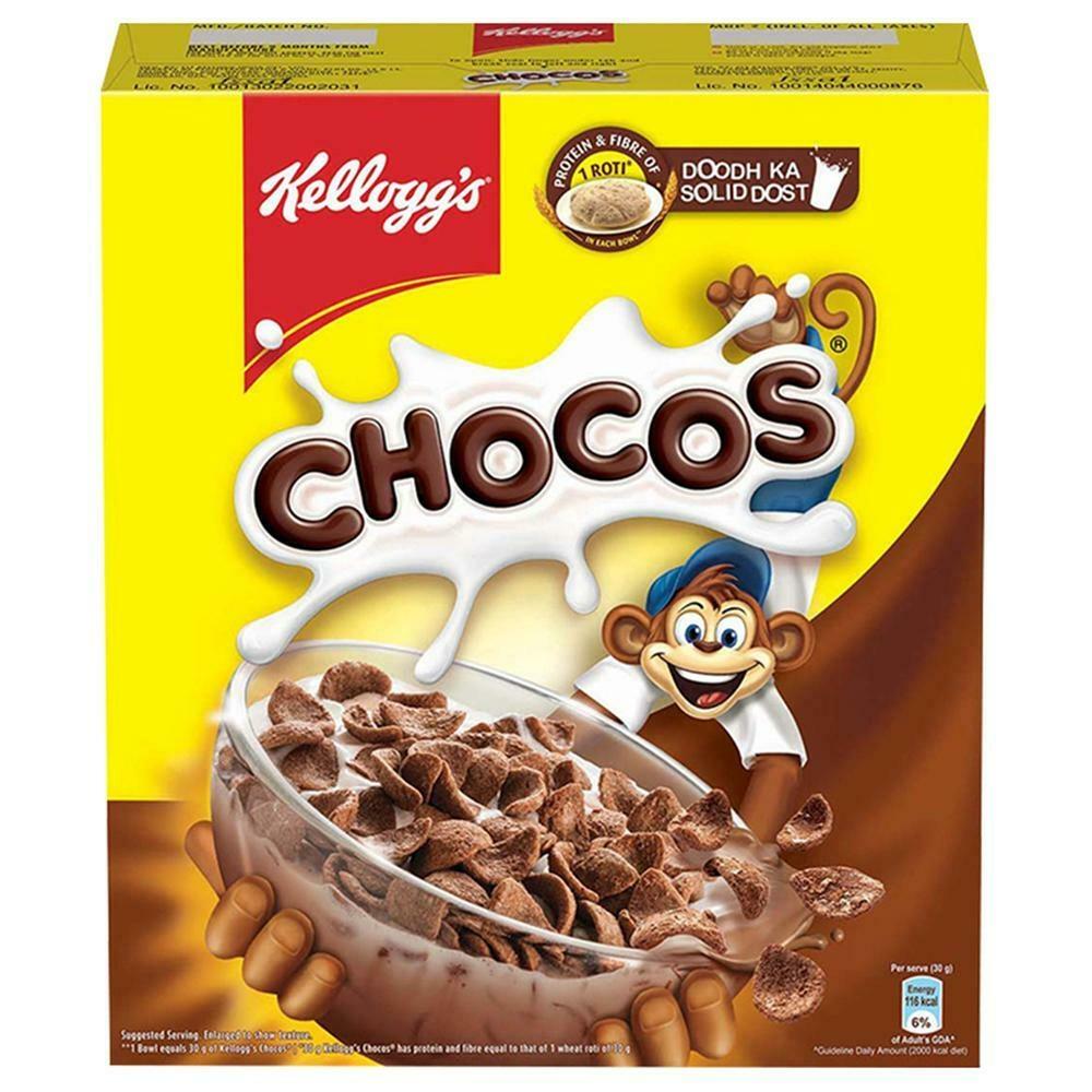 Kellogg's Chocos multigrain chocolate cereal bag for kids breakfast