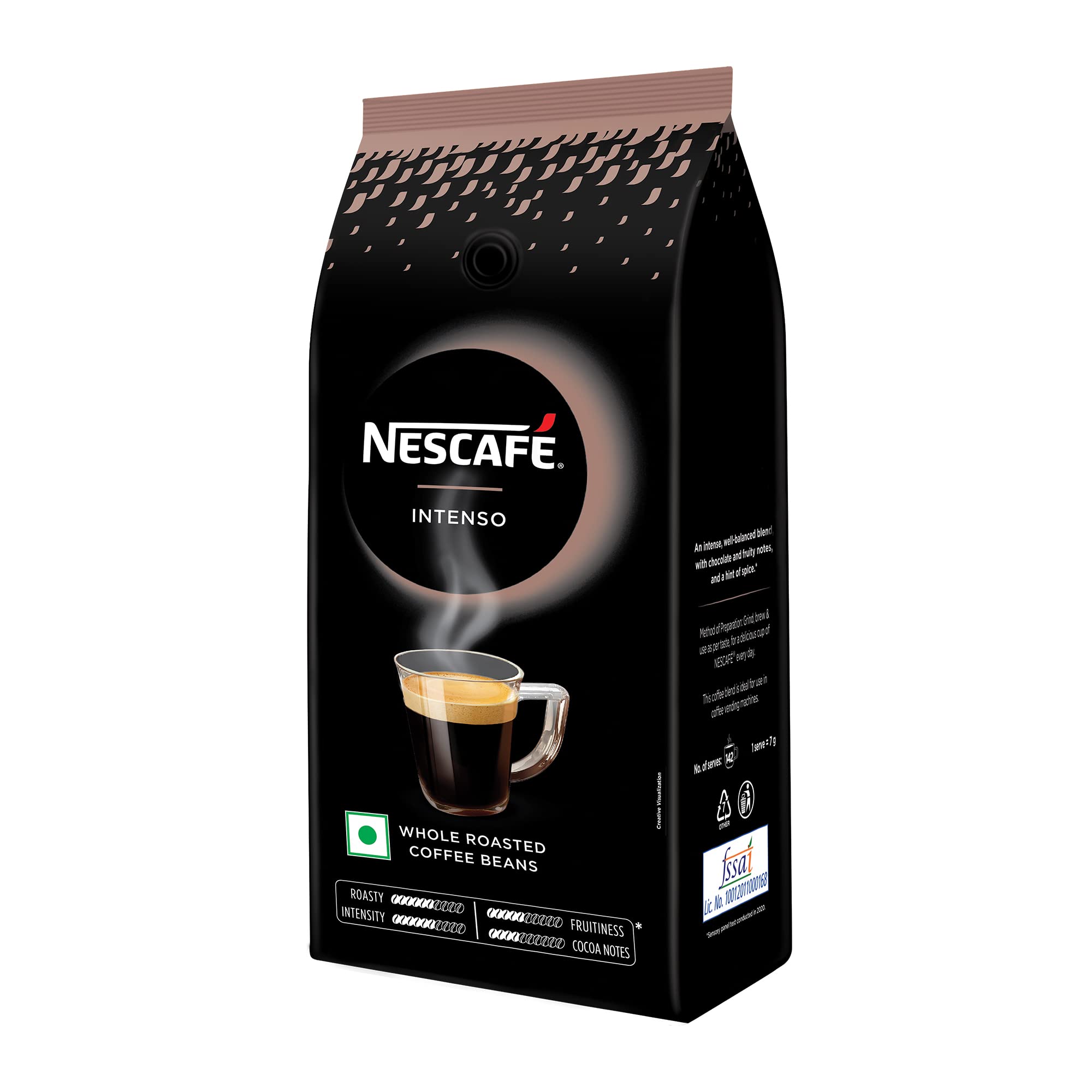 Nescafe Intenso Whole Roasted Coffee Beans, 1Kg Arabica and Robusta Blend, Bag – view 2