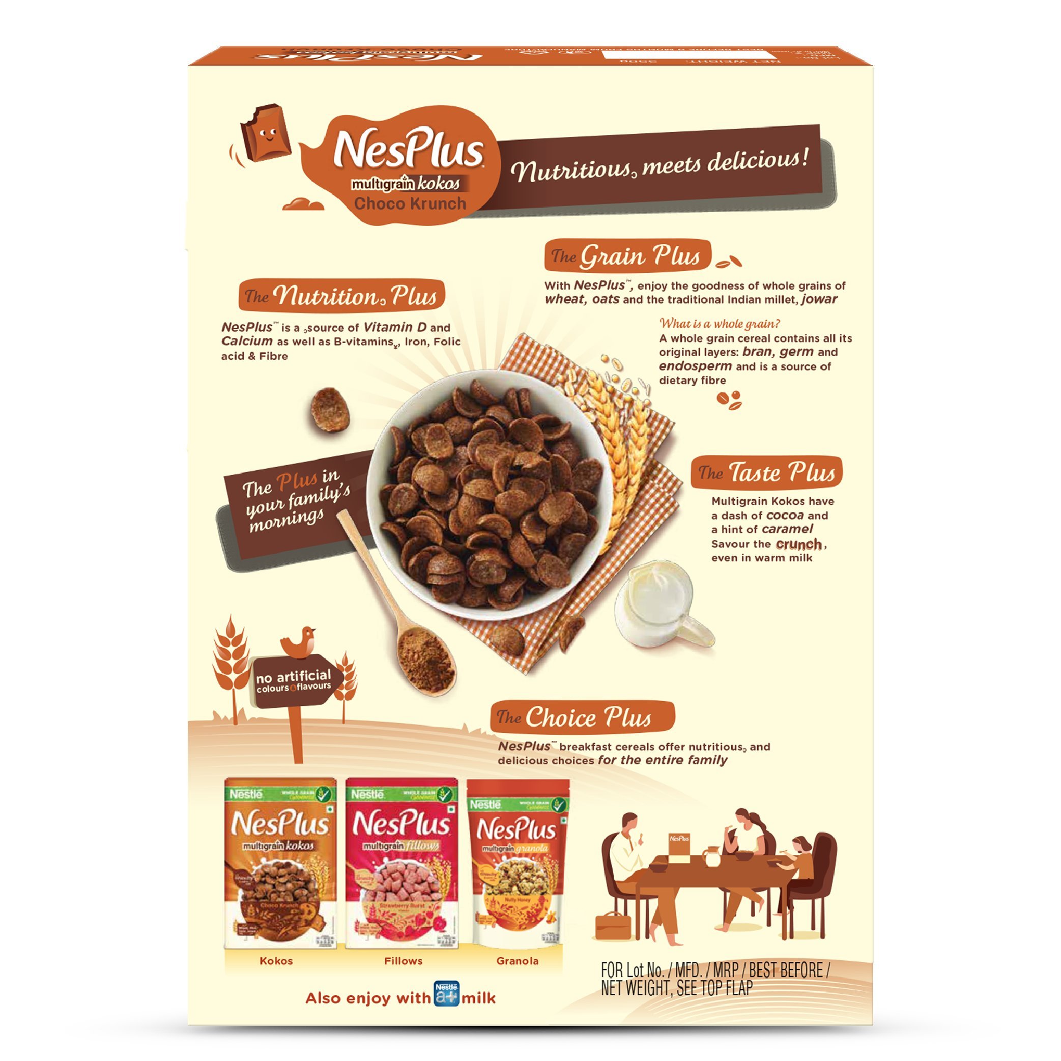 Nestle NesPlus Multigrain Kokos Breakfast Cereal - Chocolate Crunch, 350g – view 2