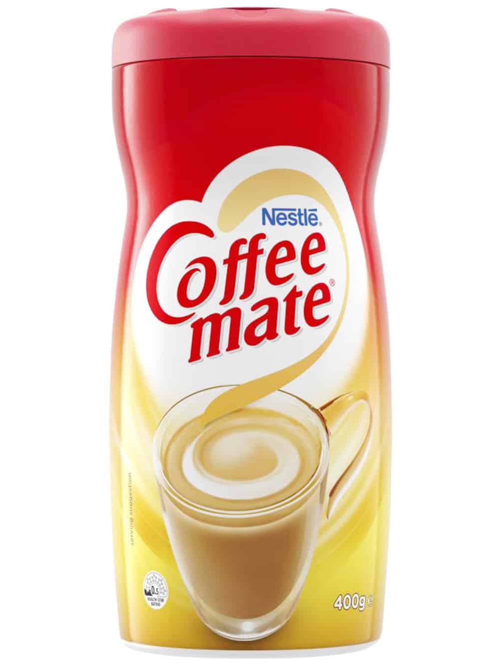 Nestlé Coffee Mate non-dairy creamer 400 g jar on white background