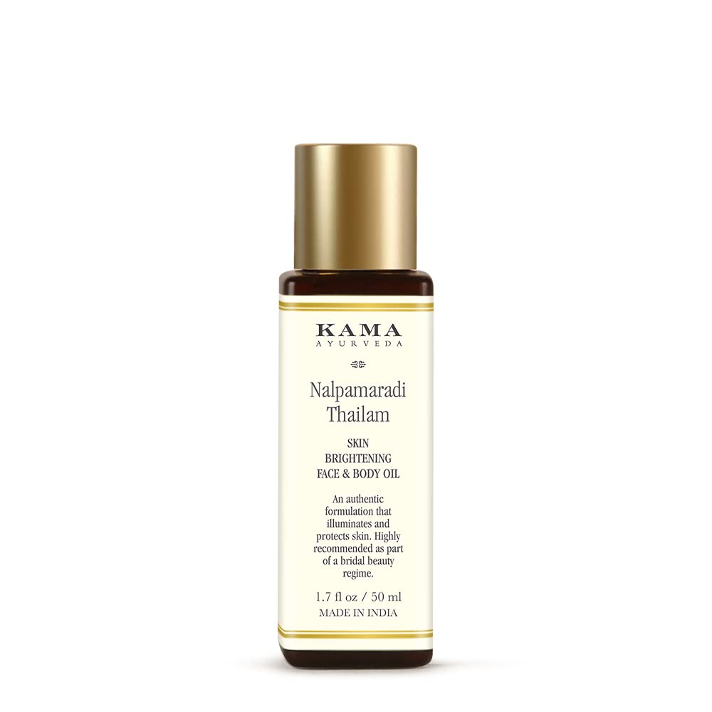 50 ml Kama Ayurveda Nalpamaradi Thailam skin treatment oil bottle