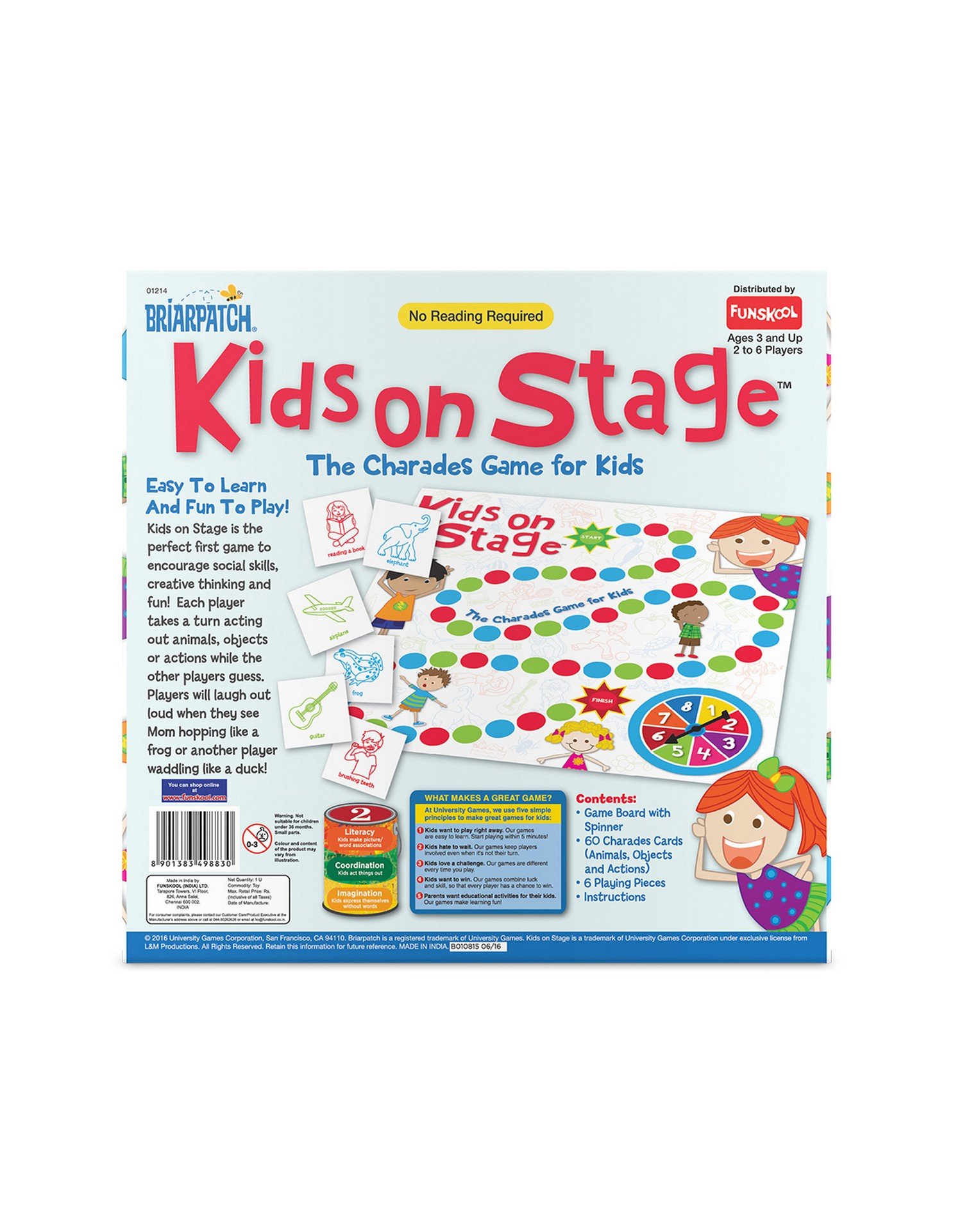 Funskool Games - Kids On Stage, Educational charade game for kids, 2 - 6 players, 3 & above – view 2