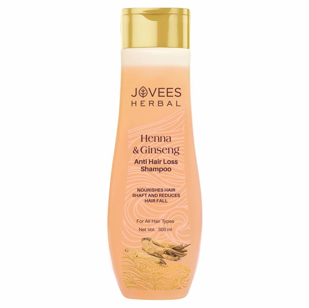 Front pack of Jovees henna ginseng shampoo 300 ml