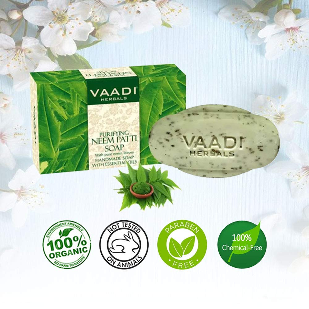 Vaadi Herbals Neem Patti Soap, Pure Neem Leaves, 3 x 75g – view 5