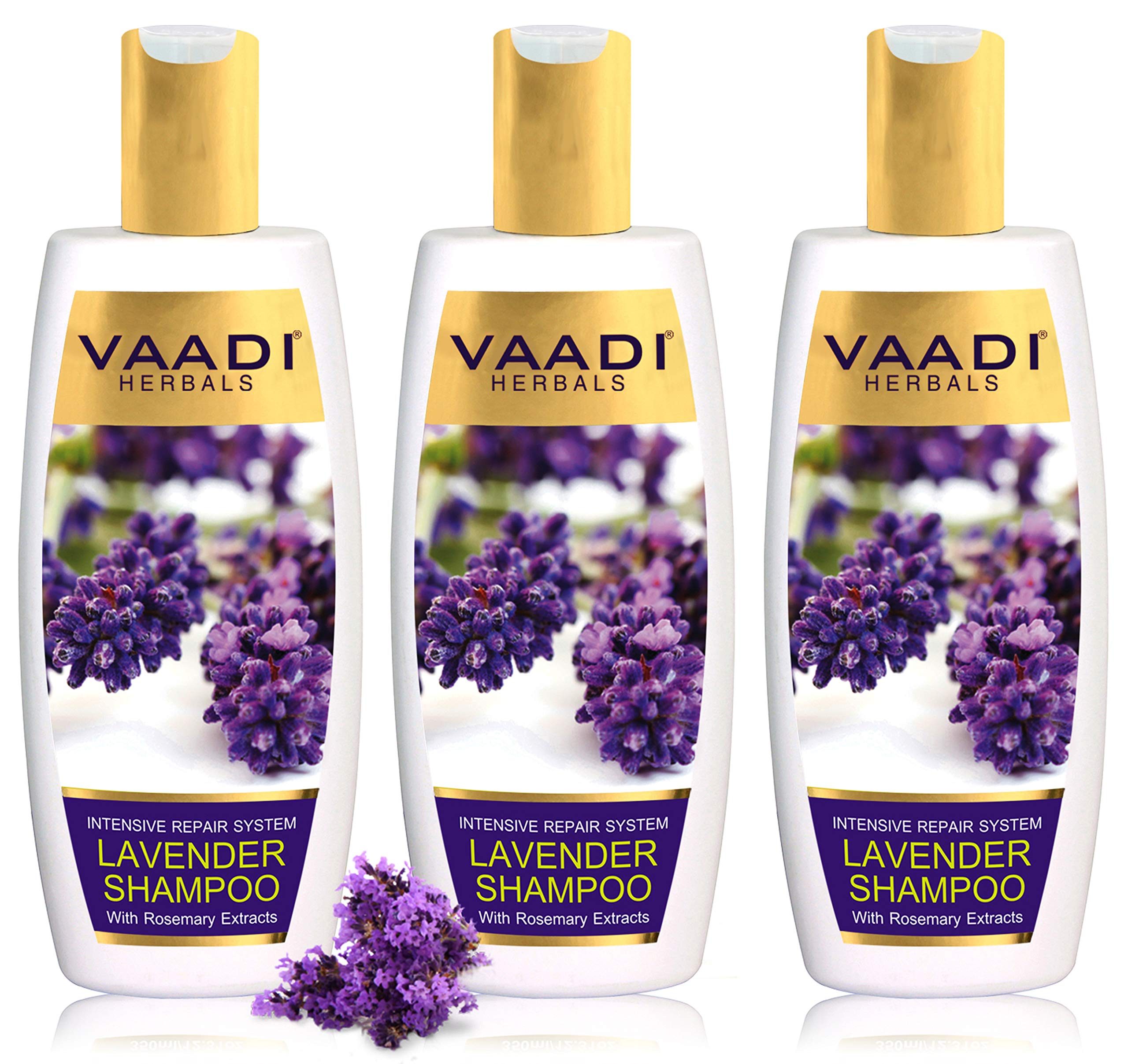 Vaadi Herbals Intensive Repair System Lavender Shampoo, 350ml (Pack of 3) – view 2