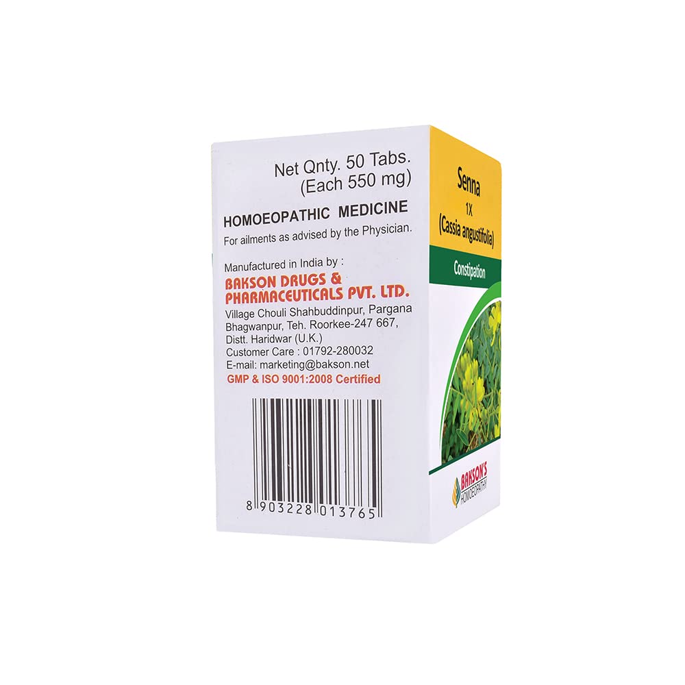Dr. Bakshi's BAKSON'S HOMOEOPATHY SENNA -1X-50TAB (Pack of 2) – view 2