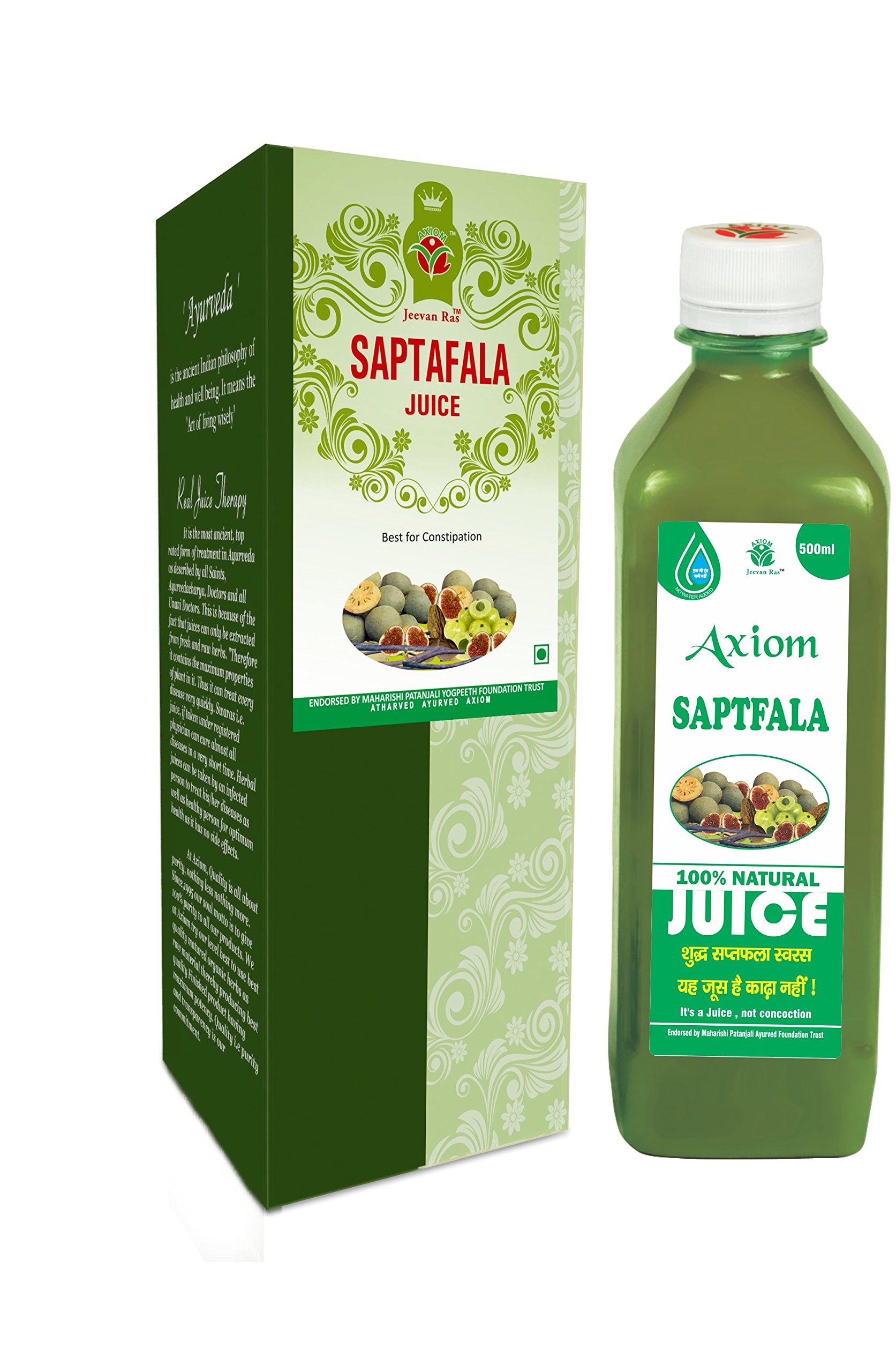 Axiom Ayurveda Saptfla Juice bottle 500 ml pack shot