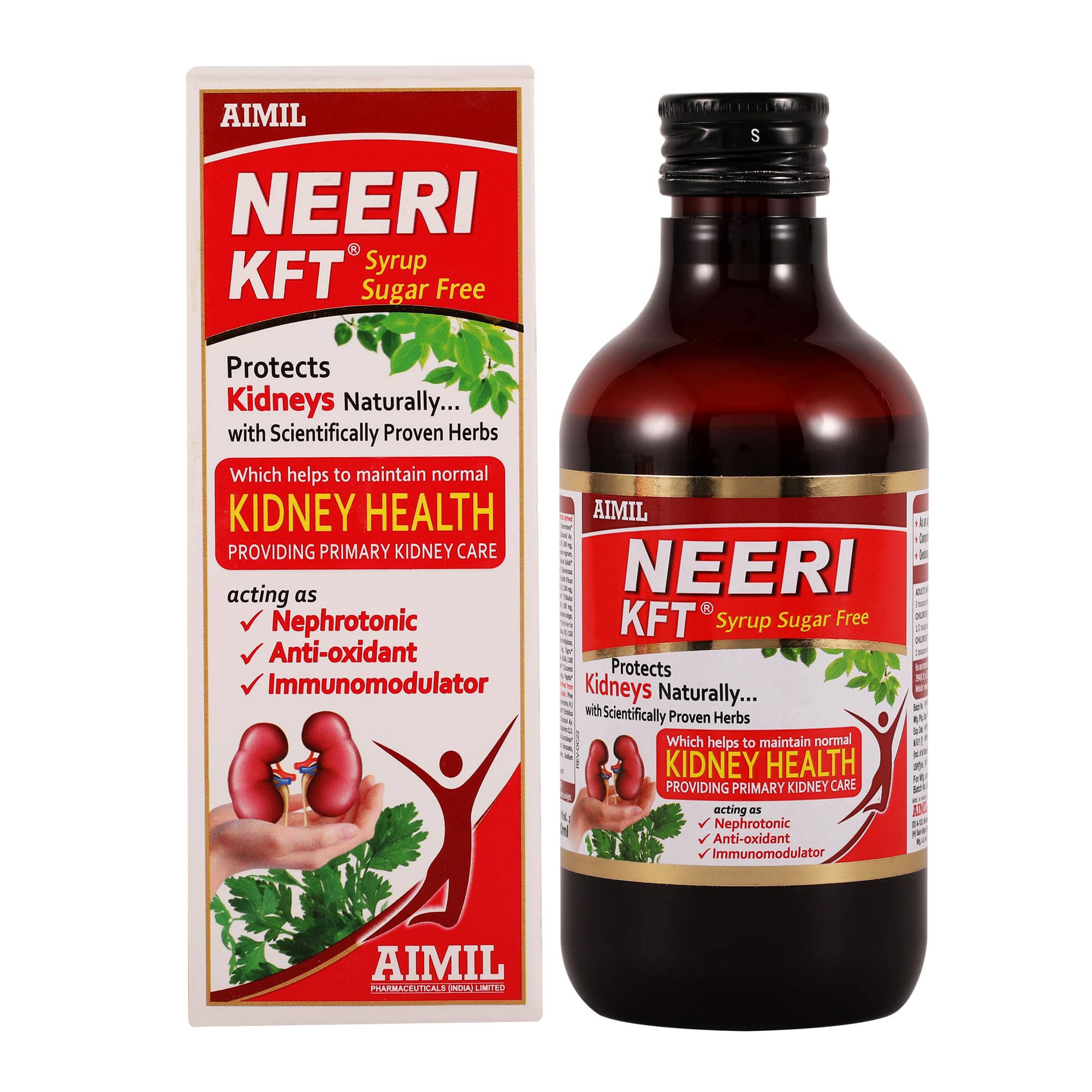 AIMIL Neeri KFT herbal sugar free syrup bottle 200ml