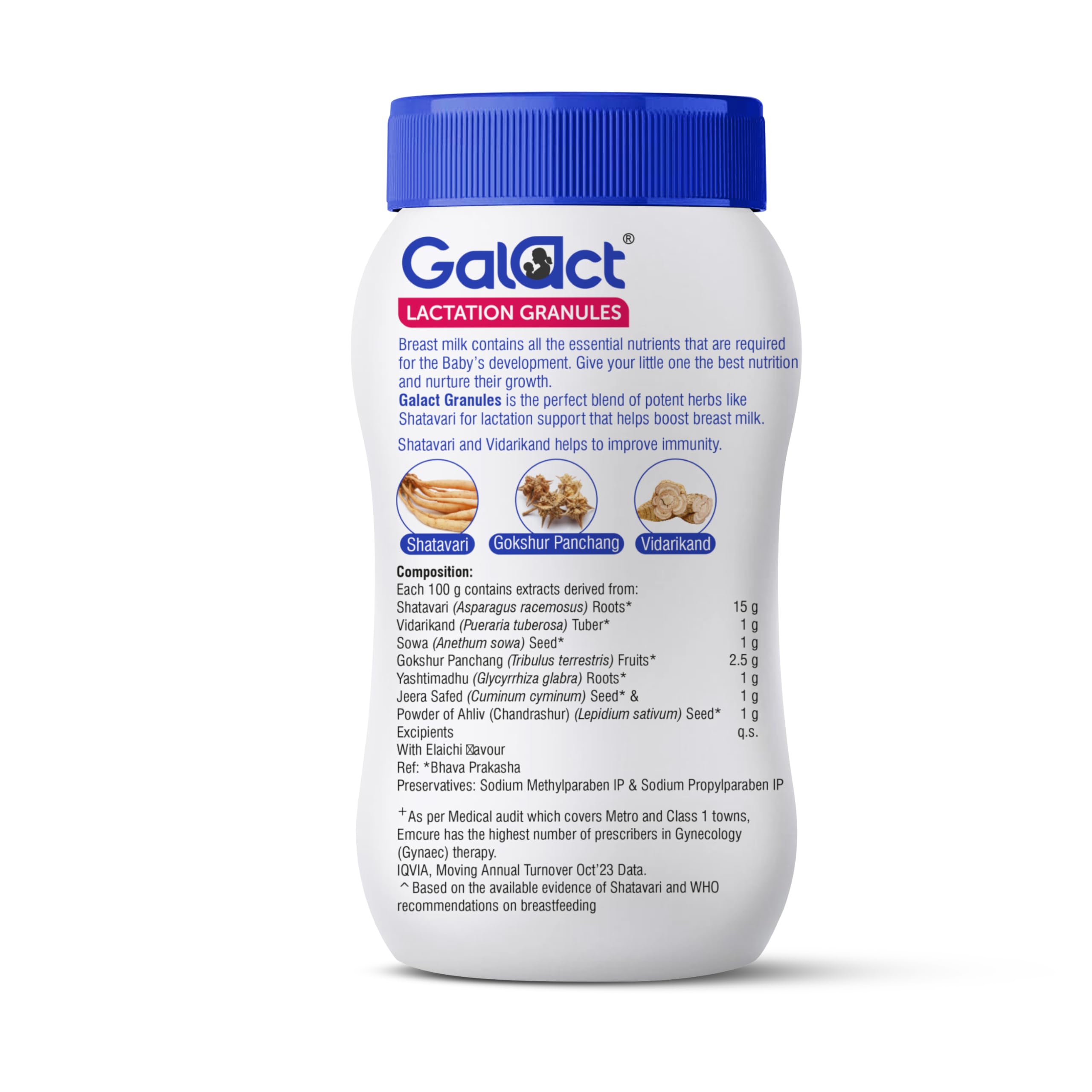 Galact Granules - Lactation Supplement for breastfeeding with Shatavari To Increase Breast Milk - Elaichi Flavour 600 G – view 9