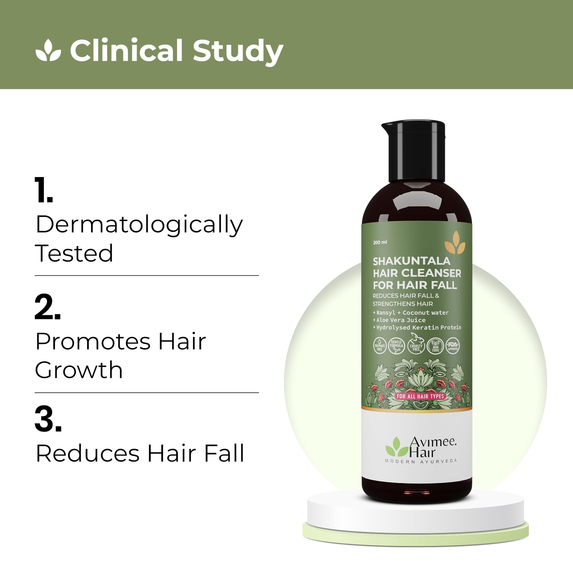 Avimee Herbal Shakuntala Hair Cleanser Shampoo For Hair Fall Control – view 3