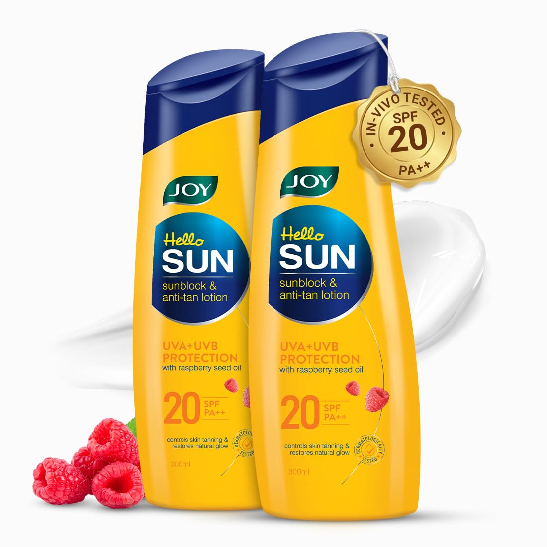 Joy Hello Sun SPF 20 PA++ body sunscreen lotion two-pack