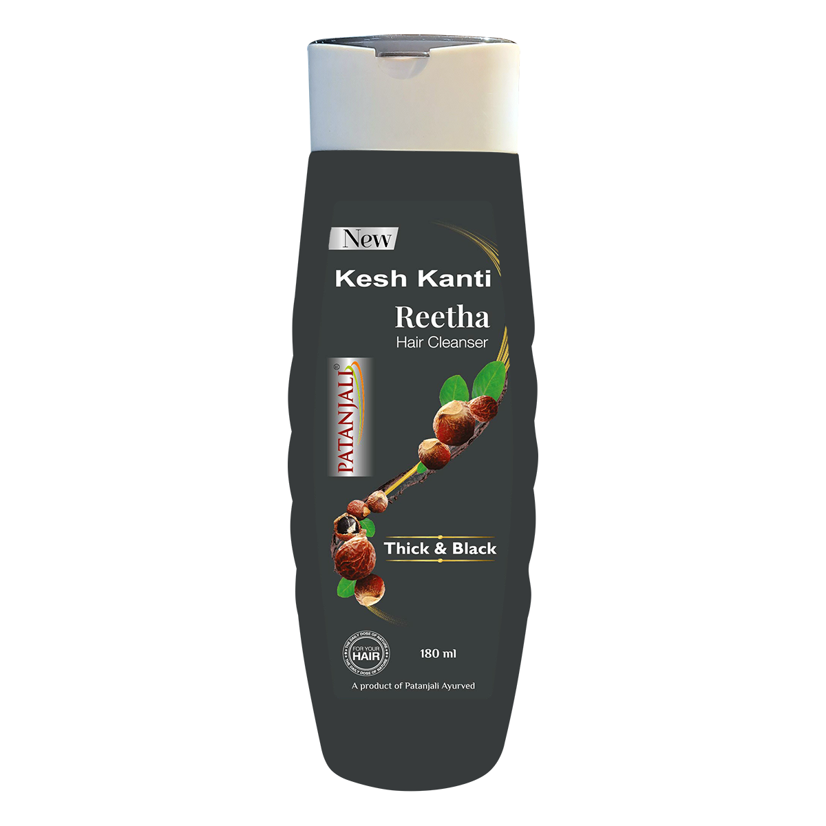 Patanjali Kesh Kanti Milk Protein Shampoo 180 ml bottle front view