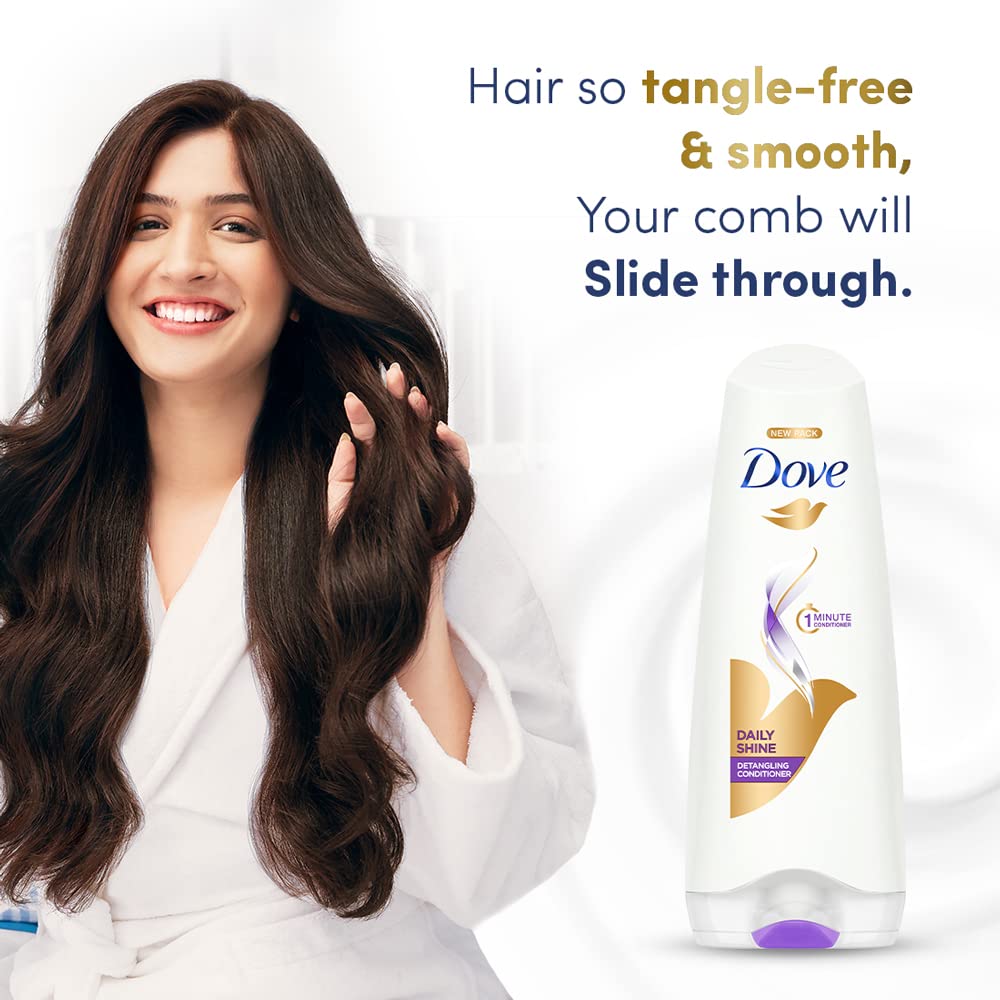 Dove Daily Shine Conditioner For All Hair Type, 335ml (Fresh) – view 3