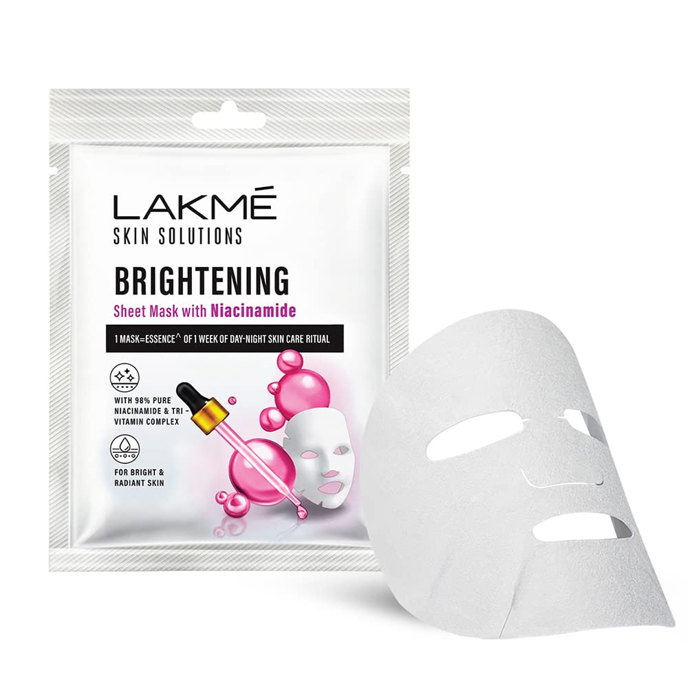 Lakme Skin Solutions brightening sheet mask with niacinamide 25 ml