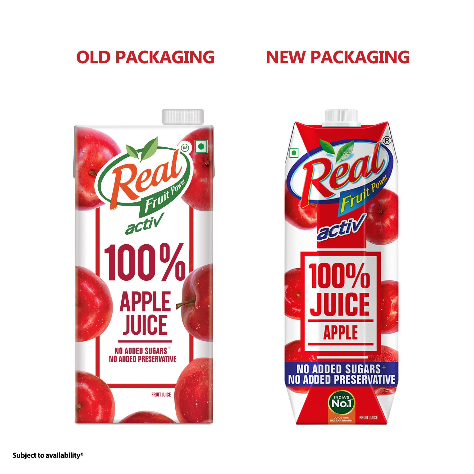 Real Activ 100% Apple Fruit Juice - 1L – view 2