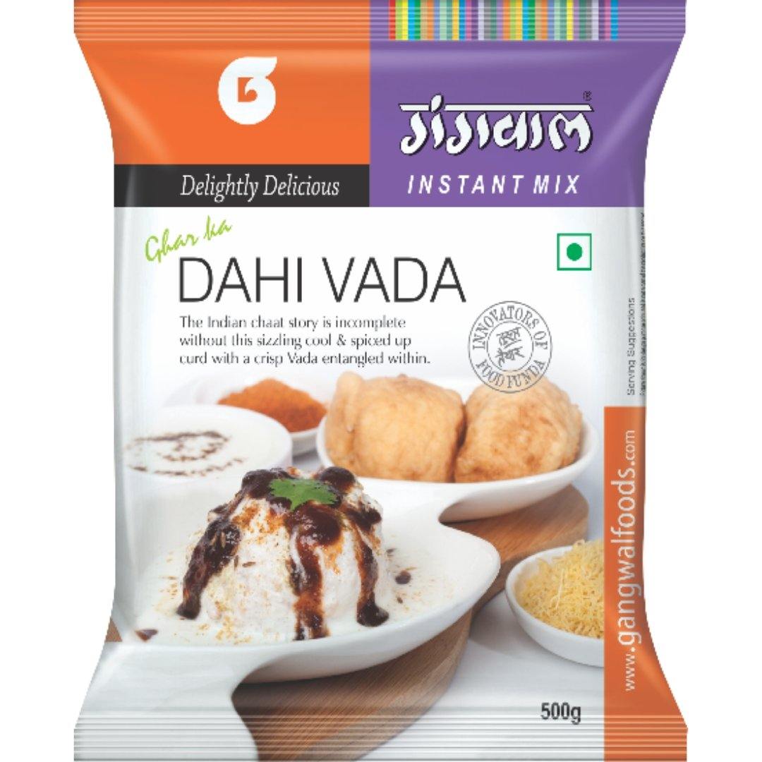 Front pack of Gangwal instant dahi vada and bhalla mix 500g