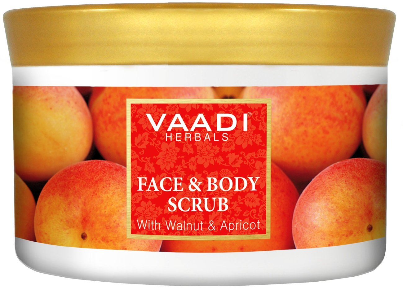Granular walnut apricot face and body scrub by Vaadi Herbals