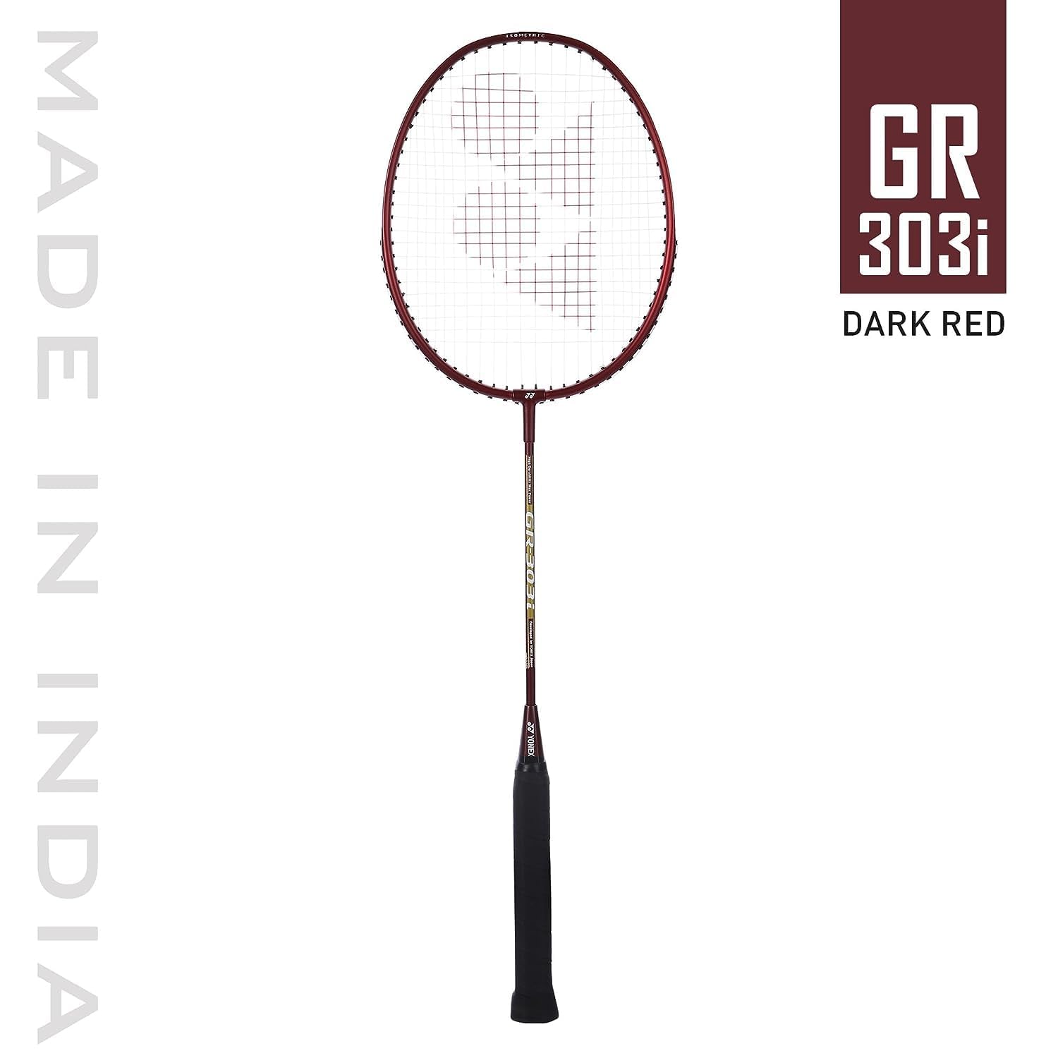 Yonex Badminton Racquet GR 303I Dark Red, Graphite