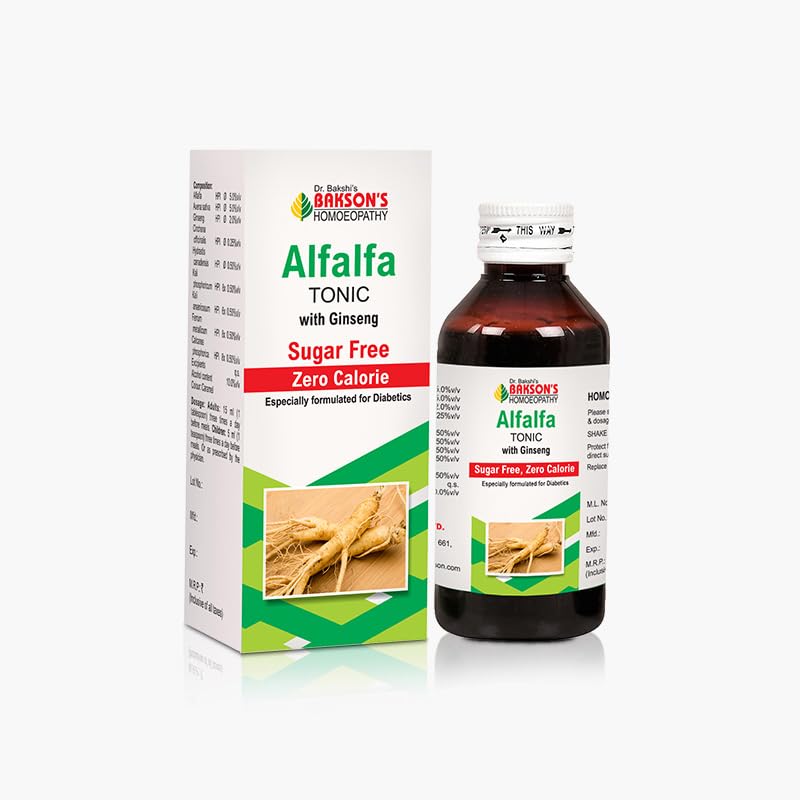 Sugar free alfalfa tonic with ginseng liquid bottle 230 ml