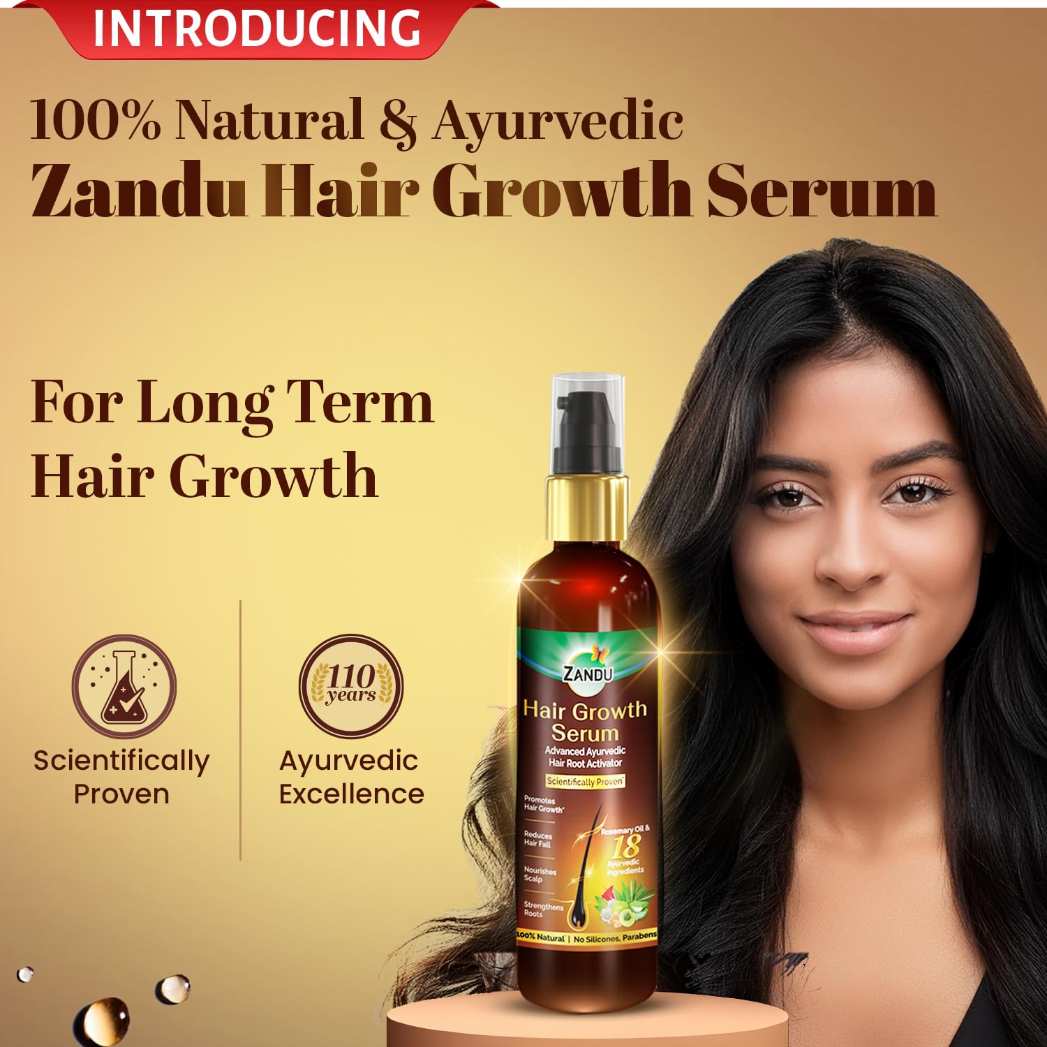 Zandu Hair Growth Serum (200Ml): Clinically Proven To Promote Hair Growth & Reduce Hair Fall In 28 Days – view 3