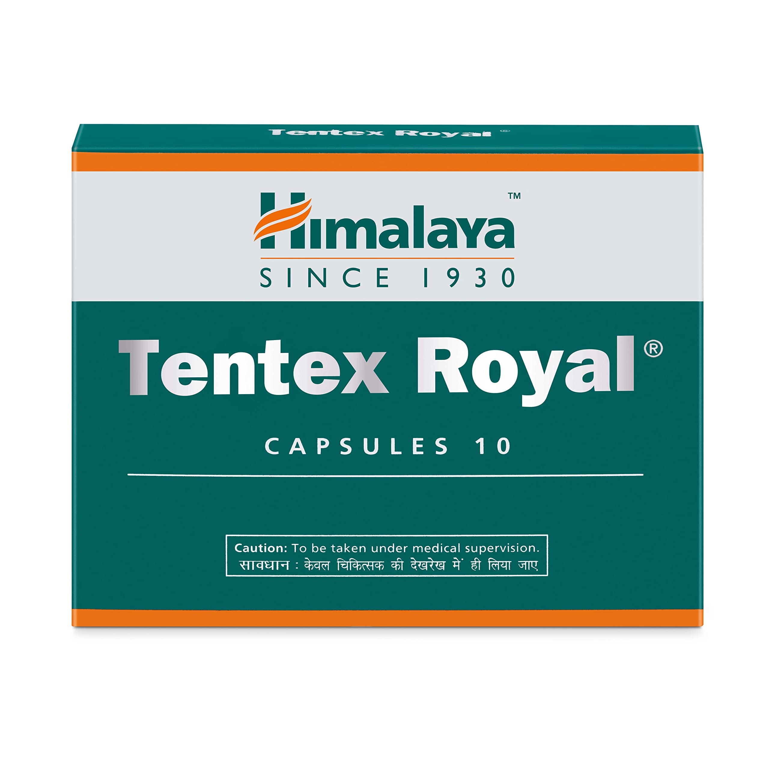 Himalaya Tentex Royal Capsules packet showing 10 count