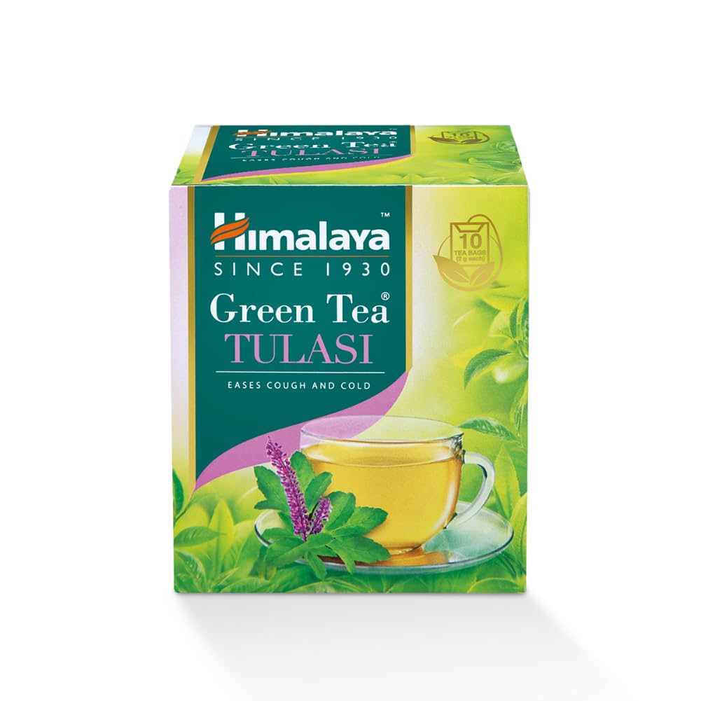 Himalaya Tulasi green tea retail pack of 10 teabags