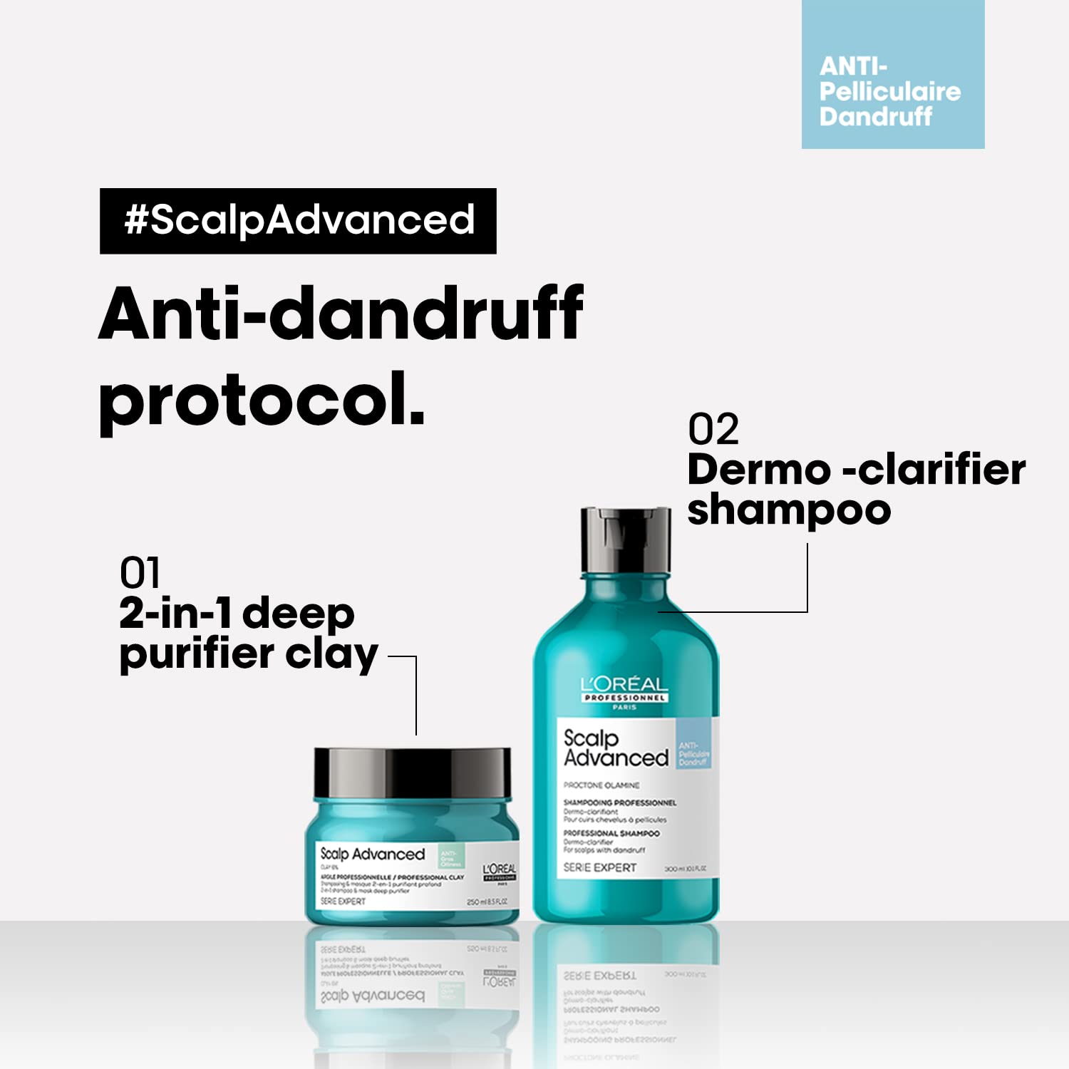 L'OREAL PROFESSIONNEL PARIS Scalp Advanced Anti-Dandruff Dermo-Clarifier Shampoo – view 6