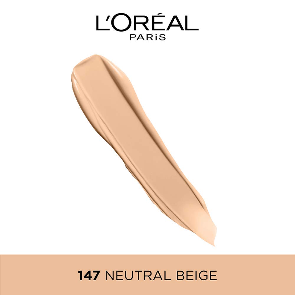 L'Oréal Paris Liquid Foundation, Waterproof, Sweatproof and Heatproof, Oil-Control, Infallible 24H Matte Cover, 147 Neutral Beige, 35 ml – view 7