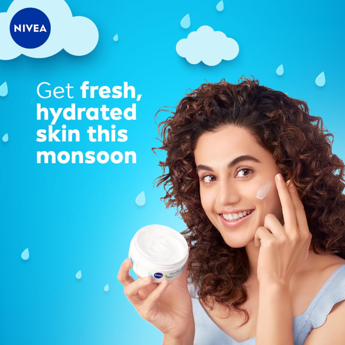 NIVEA Soft Light Moisturizer For Face, Hand & Body, Instant Hydration, Non-Greasy Cream With Vitamin E & Jojoba Oil, 200ml – view 2
