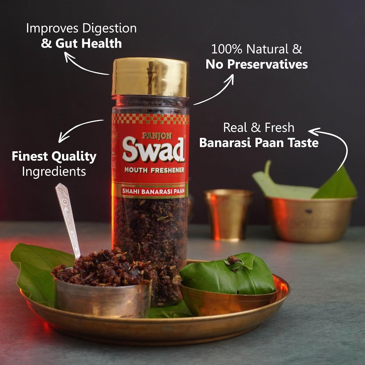 Panjon Swad Banarasi Paan Mukhwas 100gm Meetha Paan Mukhwas – view 3