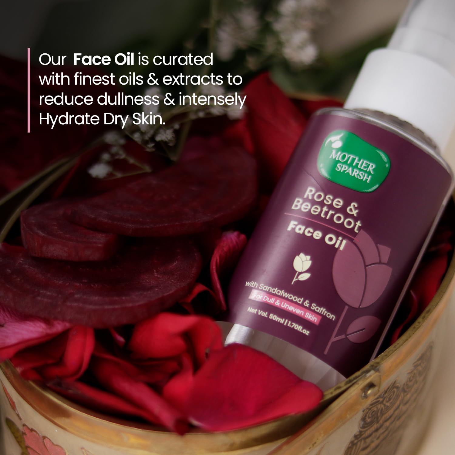 Mother Sparsh Rose & Beetroot Face Oil for Dull, Dry & Uneven skin – view 5
