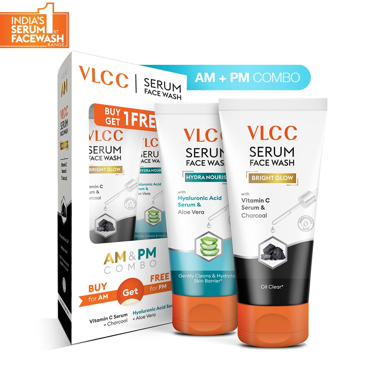 VLCC Vitamin C & Charcoal Serum Facewash - 150 ml for Oil Control & Brightening for AM – view 2