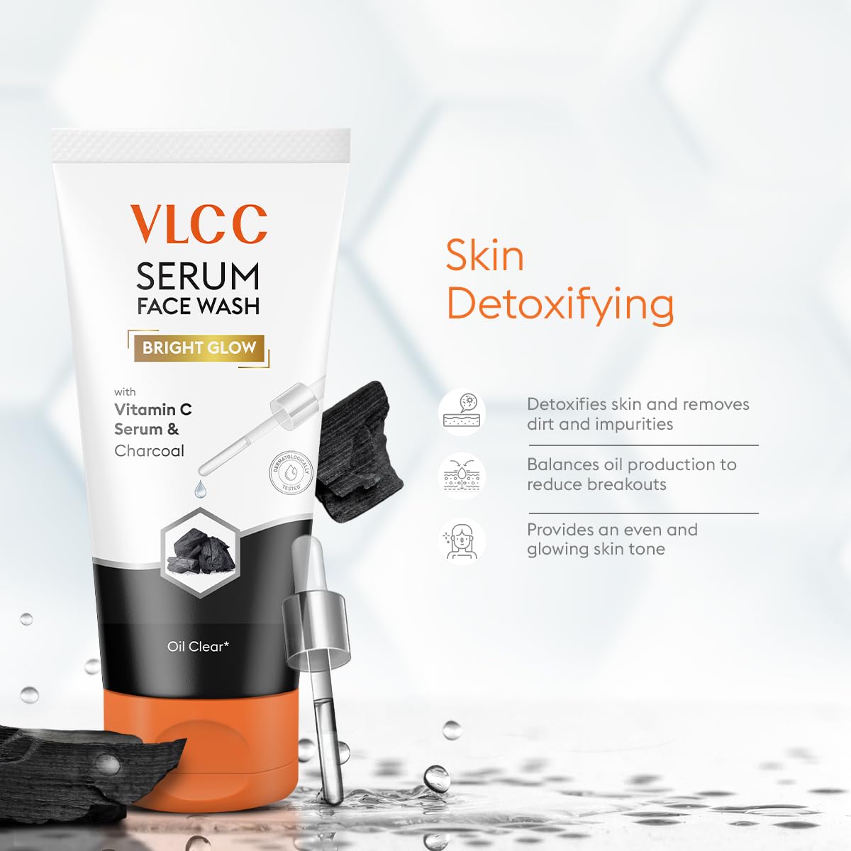 VLCC Vitamin C & Charcoal Serum Facewash - 150 ml for Oil Control & Brightening for AM – view 4
