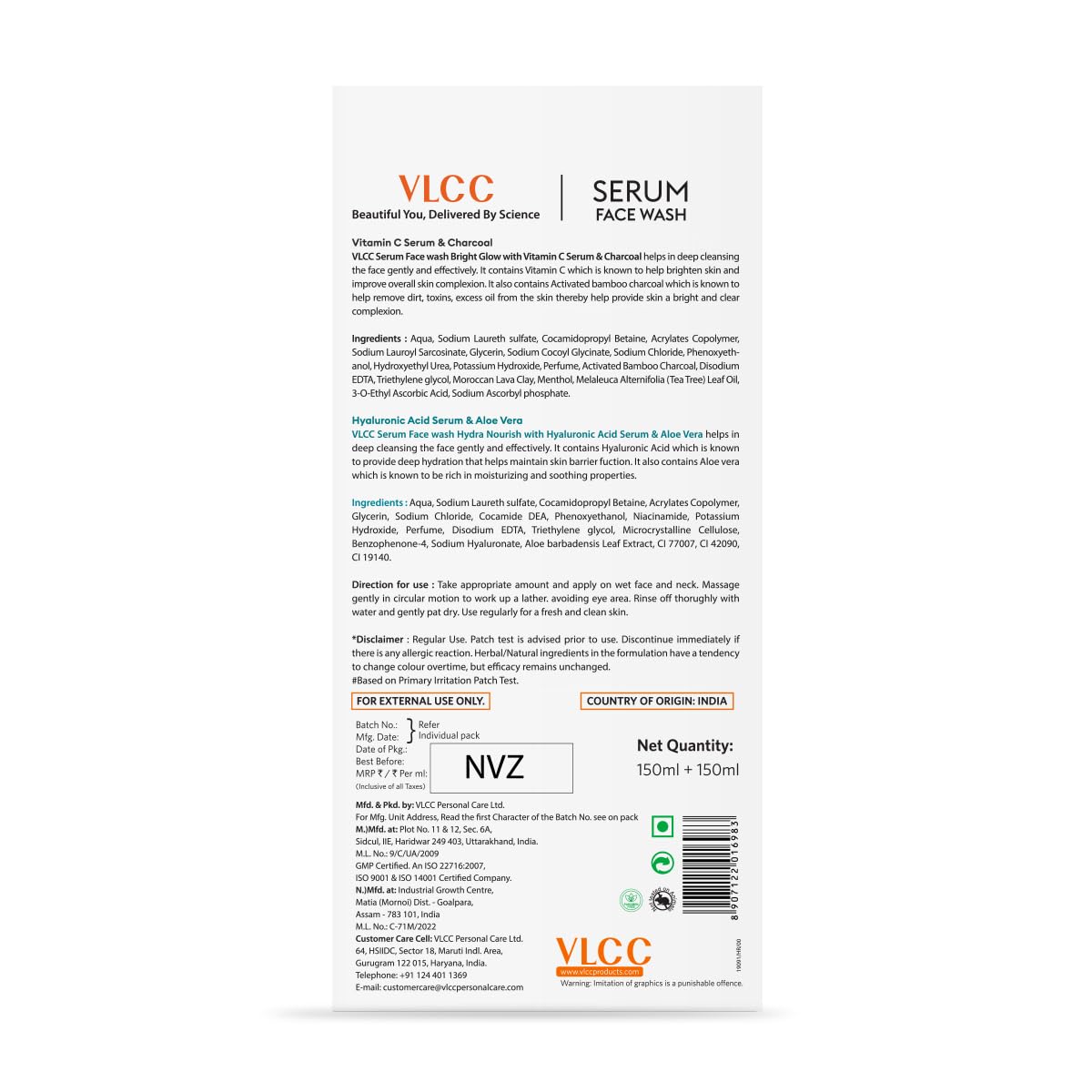 VLCC Vitamin C & Charcoal Serum Facewash - 150 ml for Oil Control & Brightening for AM – view 9