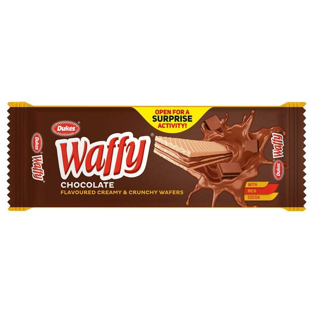 Dukes Waffy creamy crunchy chocolate flavoured wafer pack