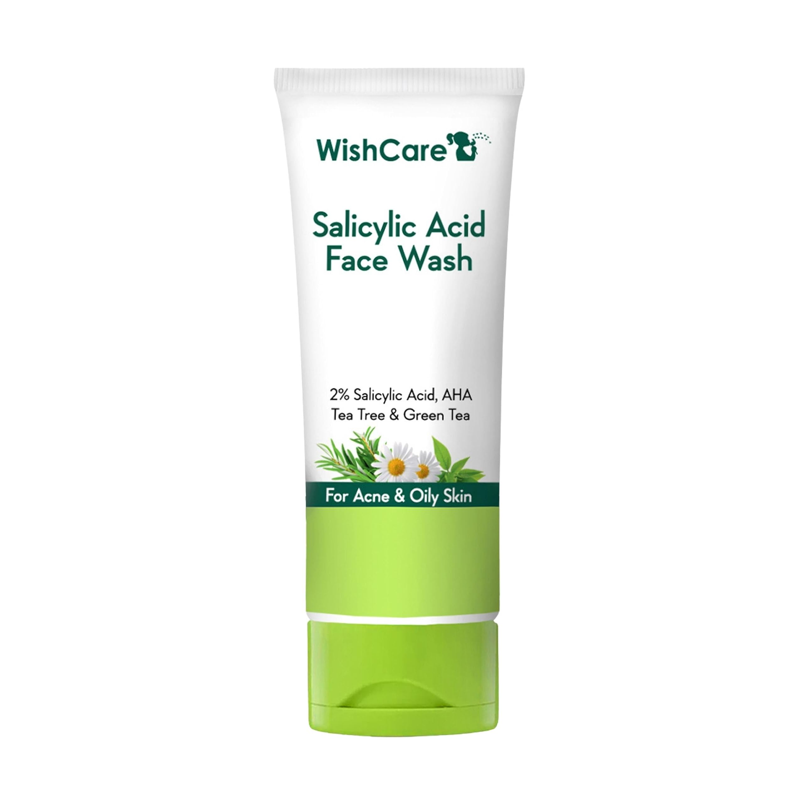 WishCare 2% salicylic acid face wash with AHA and tea tree